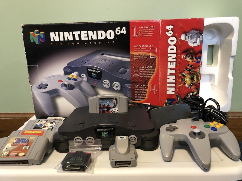 Nintendo 64 Console With Box N64 Controller/Expansion & Rumble Pack/Games gallery