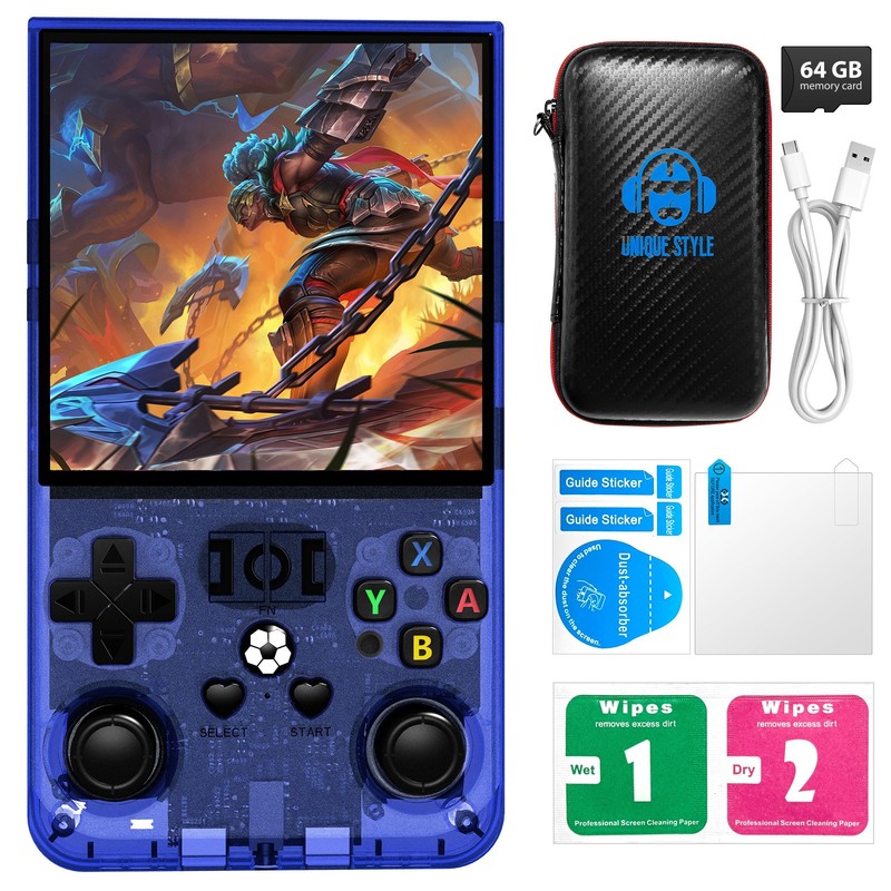 R36 Max Retro Video Game Console Consola Portable Handheld Game Player Linux gallery