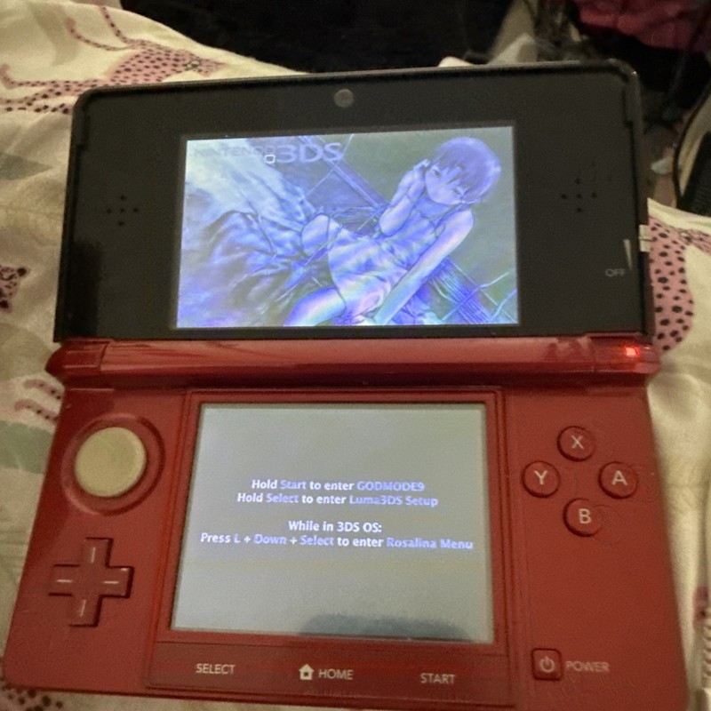 Nintendo 3DS Console only Metallic Red Used no stylus Tested Japan
