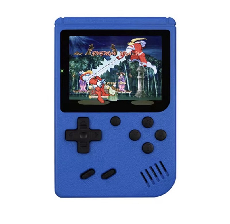 Blue Retro Handheld Game Console Built-In Games, Region Free, AV, 480p