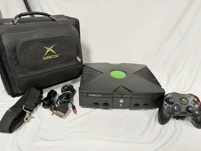 Microsoft Xbox Original Console Controller RCA Power Cable Tested