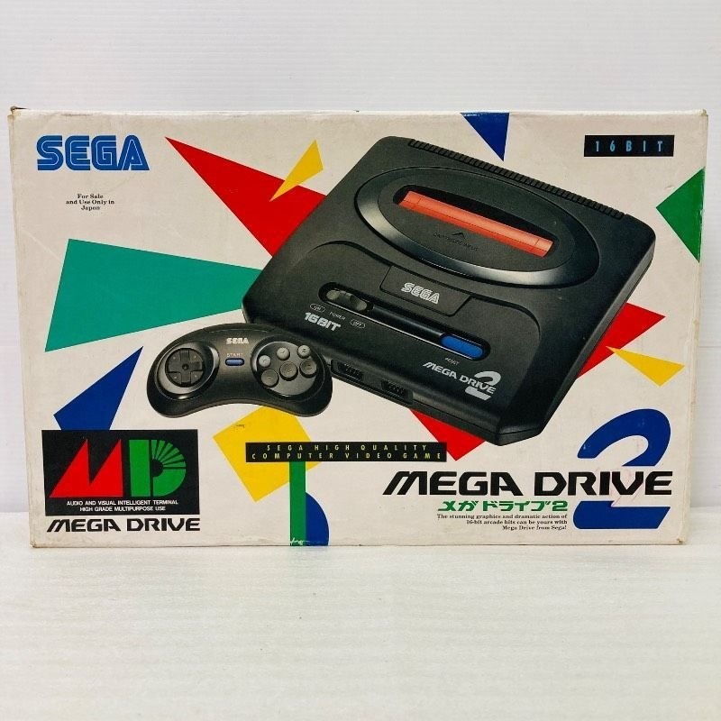 SEGA Mega Drive 2 Console Black w/box Instruction manual HAA-2502 USED Japan F/S