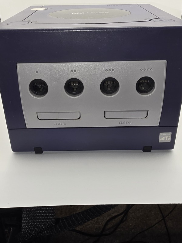 Nintendo GameCube DOL-001 Indigo Purple W/ Controllers, Cables And Games