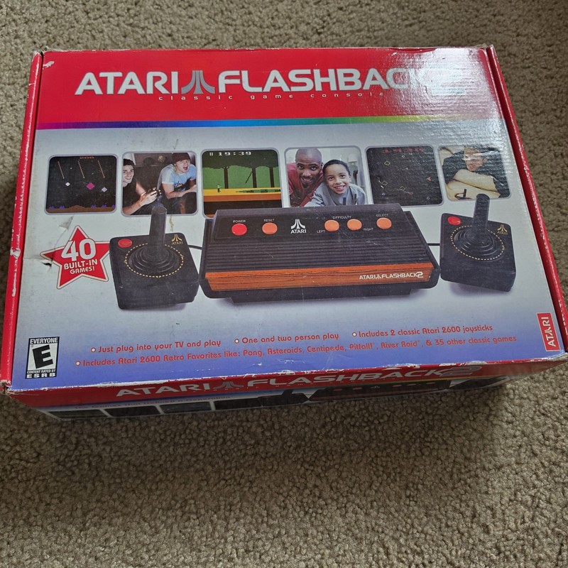 Atari Flashback 7 Classic Console 101 Built-In Games w/ 2 Joysticks Tested
