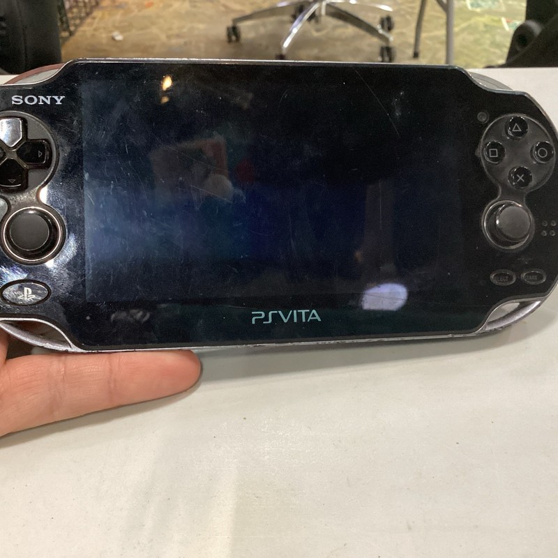 Sony PlayStation Vita PCH-1001 Black Handheld System With Cards And A Carry Case