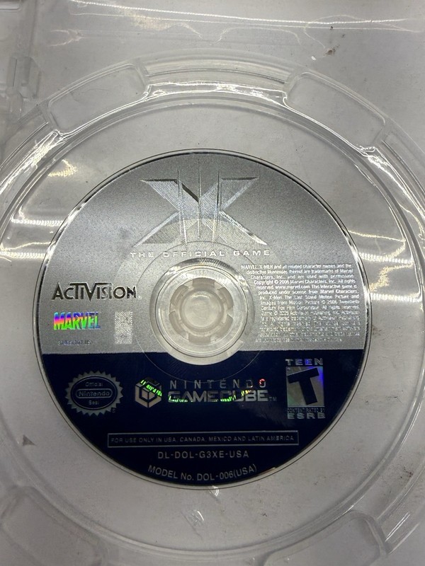 Nintendo GameCube Black Console Composite RCA w/ cables and x men game gallery