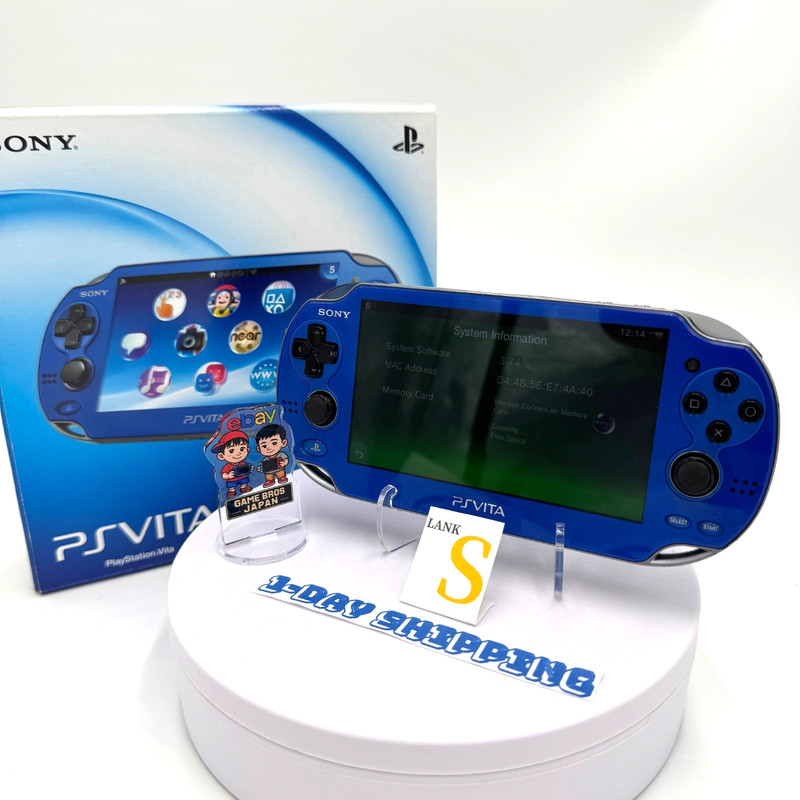 PS Vita PCH-1000 ZA04 Sapphire Blue Console Region free Tested Working LANK S