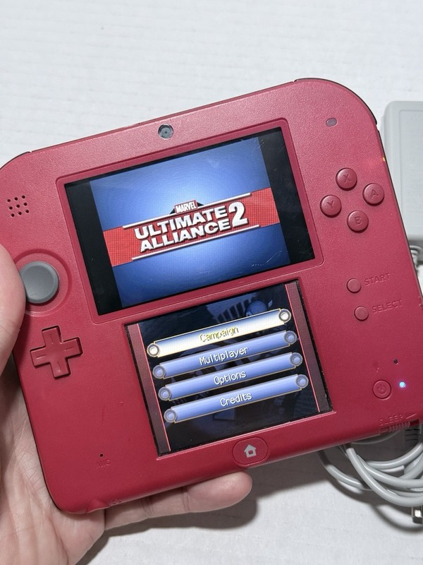 Nintendo 2DS Handheld Game Console Crimson Red/Black - 5 Games Bundle 4GB SD gallery