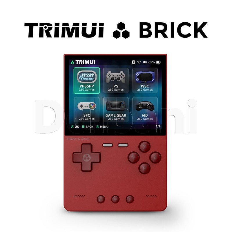 TrimUI Brick Red Open Source Handheld Game Console with 64GB gallery