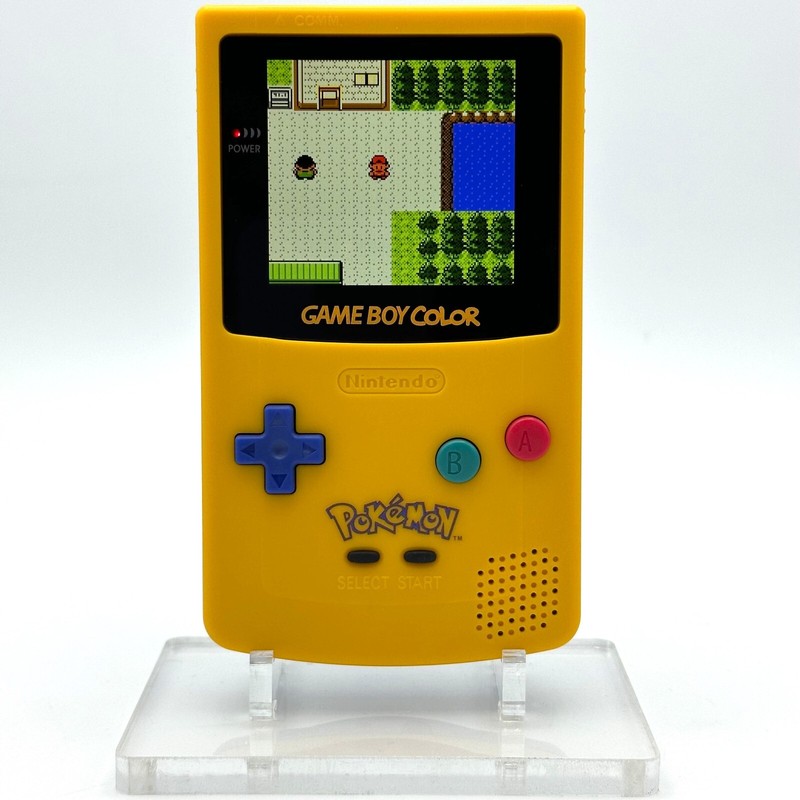 Nintendo Game Boy Color GBC Backlit IPS Mod Console System Yellow Pokemon Shell