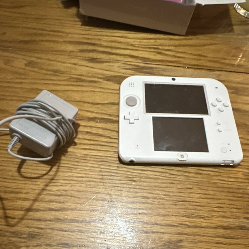 Nintendo 2DS White/Red 4GB Wi‑Fi Handheld Console w/ Charger & Case gallery