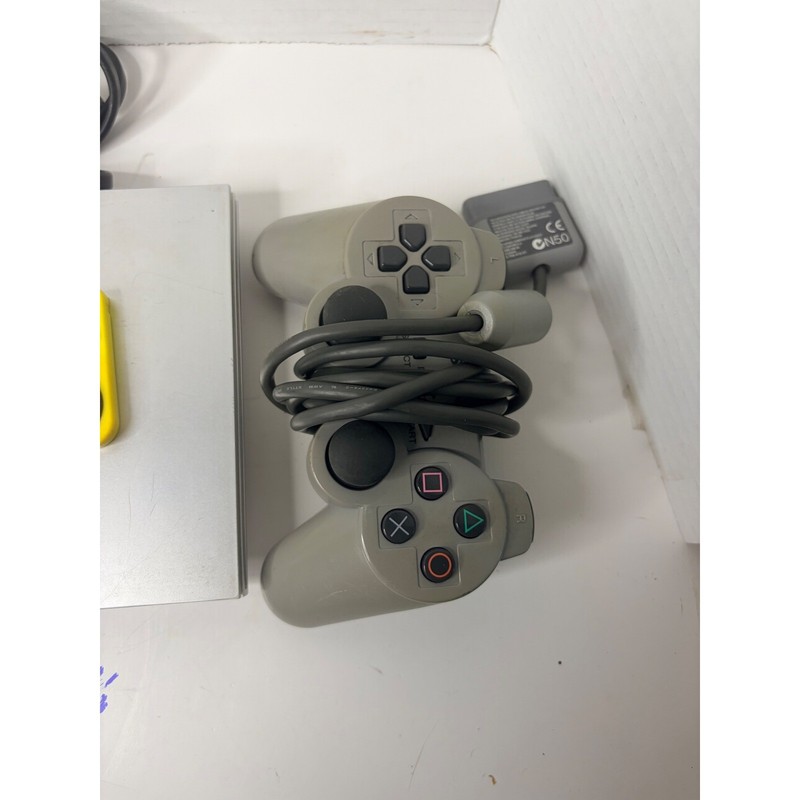 Sony PlayStation 2 PS2 Slim Silver Console 2 Controllers 8MB Cards No AV Cable gallery