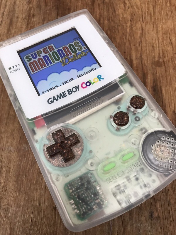 Nintendo Gameboy Colour Color Clear Bronze Game Console IPS V2 GBC Backlit gallery