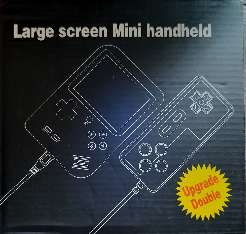 Large Screen Mini Handheld Video Game Console, Black, Headphone Jack
