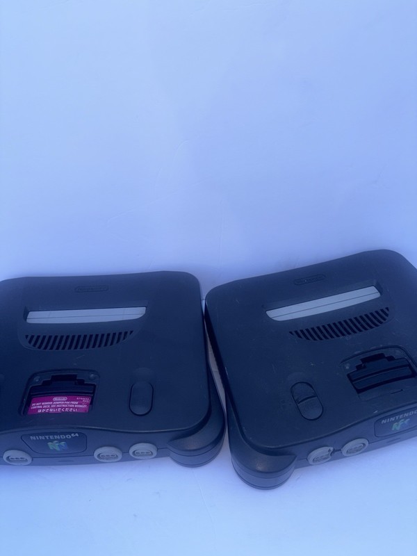 Lot Of 2 Nintendo 64 Charcoal Gray N64 Console Only W/ JUMPER PAK Untested As Is gallery