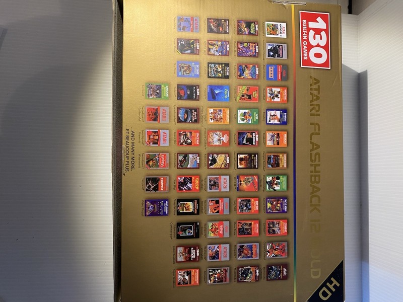 Atari Flashback 12 Gold HDMI Console 130 Classic Games w/ Pedals AR3080B gallery