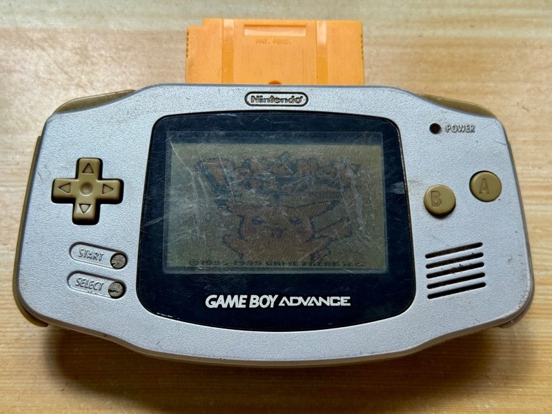 Nintendo Gameboy Advance AGB001 Ice Metallic Silver Handheld System Console GBA