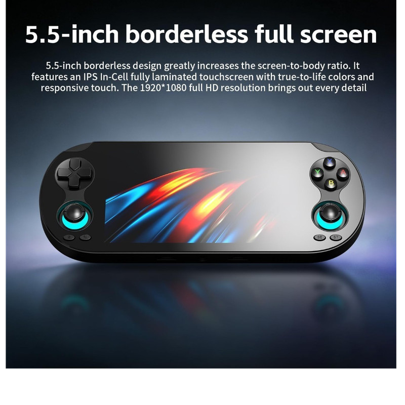 RG VITA Pro Dual System Handheld Console Black Wi-Fi Bluetooth 64GB 1080p