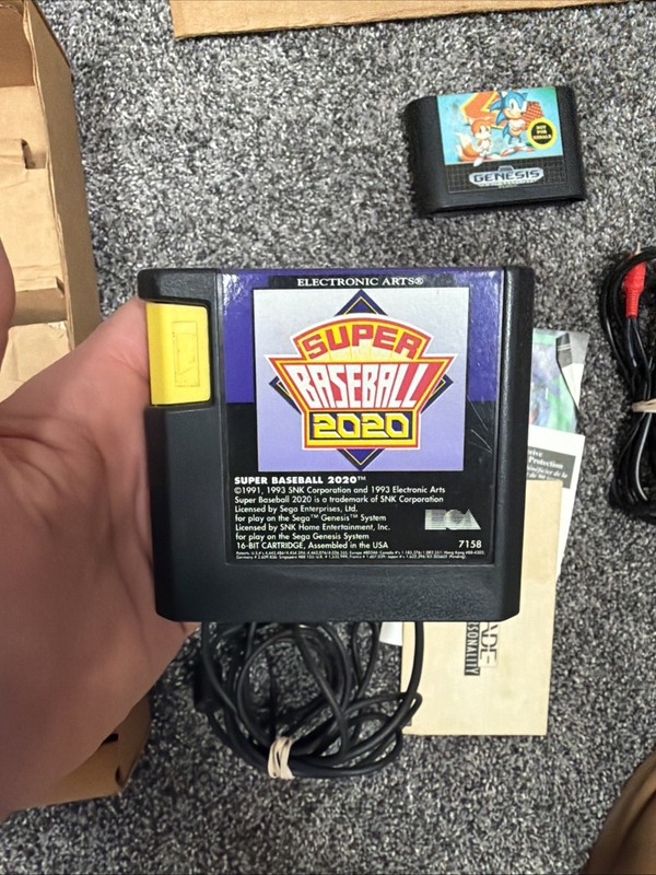 SEGA Genesis Model 2 Core System CIB w/ Sonic 2 Cardboard Inserts OEM WORKING gallery