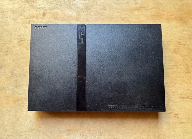 Sony PlayStation 2 Slim Line Version 1 Console Charcoal Black (READ DESCRIPTION) gallery